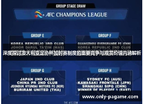 深度探讨澳大利亚足协杯加时赛制度的重要竞争与观赏价值内涵解析 深度探讨澳大利亚足协杯加时赛制度的重要竞争与观赏价值内涵解析